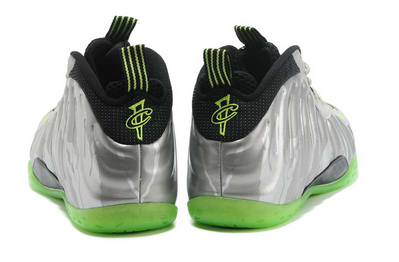 Nike Air foamposite one mens shoes silver Green (1)